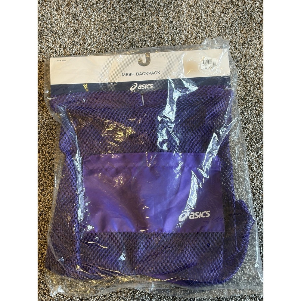 ASICS Mesh Backpack Purple NWT 2010 Stadium Bag Run Bag‎ Athletic